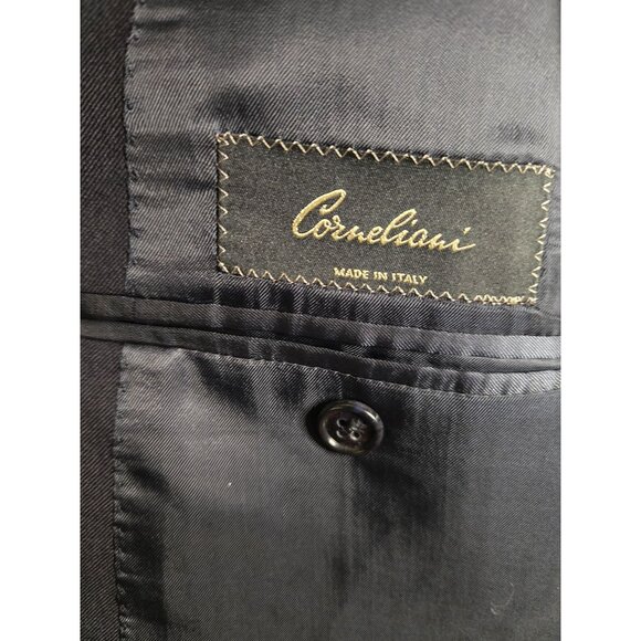 Corneliani Super 120's Extrafine Merino Wool Blazer Suit Jacket Sz 56 7L - Picture 4 of 7